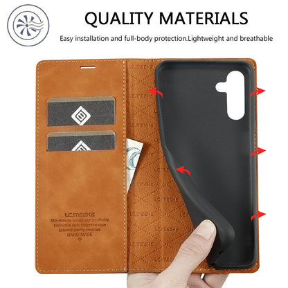 LC.IMEEKE For Samsung Galaxy S26+ Case Wallet Microfiber Leather Phone Cover