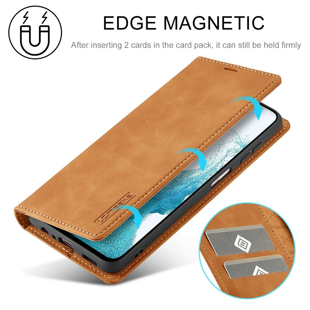 LC.IMEEKE For Samsung Galaxy S26+ Case Wallet Microfiber Leather Phone Cover