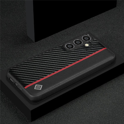 LC.IMEEKE For Samsung Galaxy S26+ Case Carbon Fiber Texture Leather + TPU + EVA Phone Cover
