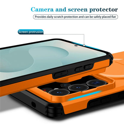 For Samsung Galaxy S26 Ultra Magnetic Case Kickstand Camera Slider PC + TPU Phone Cover