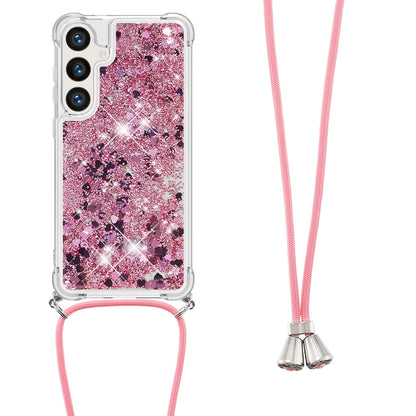 For Samsung Galaxy S26+ TPU Case Quicksand Phone Cover with Lanyard