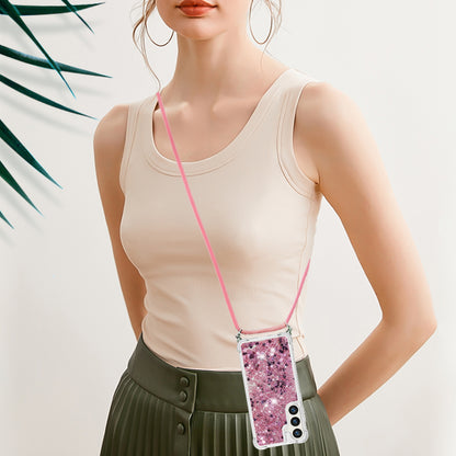 For Samsung Galaxy S26+ TPU Case Quicksand Phone Cover with Lanyard
