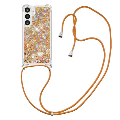 For Samsung Galaxy S26+ TPU Case Quicksand Phone Cover with Lanyard