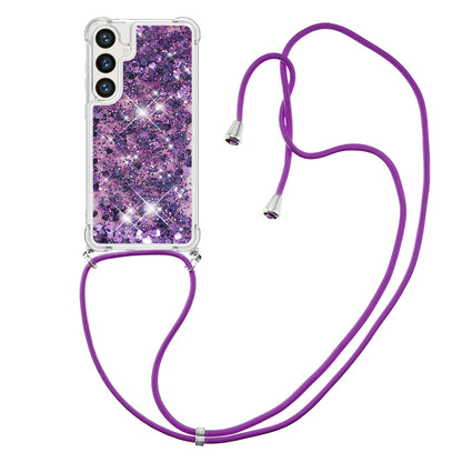 For Samsung Galaxy S26+ TPU Case Quicksand Phone Cover with Lanyard