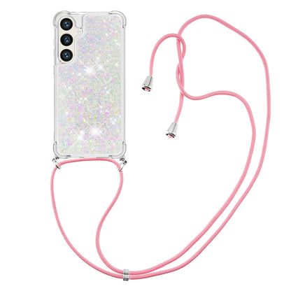 For Samsung Galaxy S26+ TPU Case Quicksand Phone Cover with Lanyard