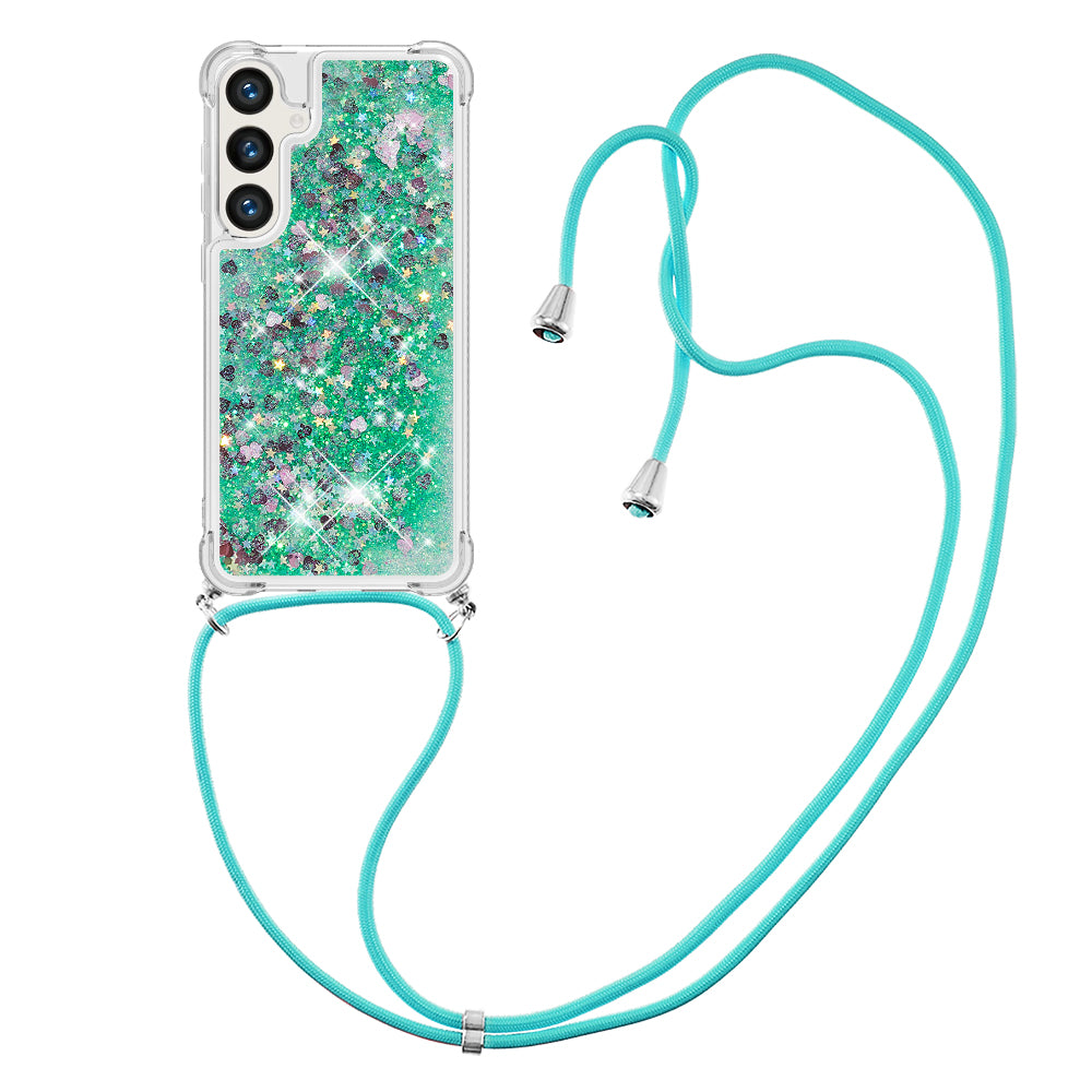 For Samsung Galaxy S26+ TPU Case Quicksand Phone Cover with Lanyard
