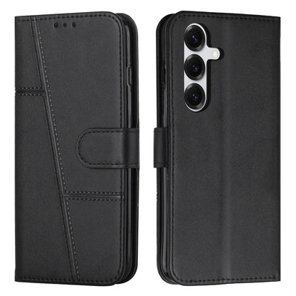 Leather Phone Case For Samsung Galaxy S26+ Foldable Stand Wallet Flip Cover with Strap
