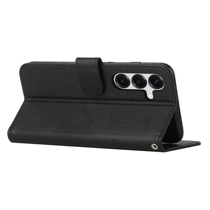 Leather Phone Case For Samsung Galaxy S26+ Foldable Stand Wallet Flip Cover with Strap