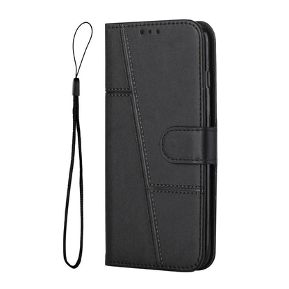Leather Phone Case For Samsung Galaxy S26+ Foldable Stand Wallet Flip Cover with Strap