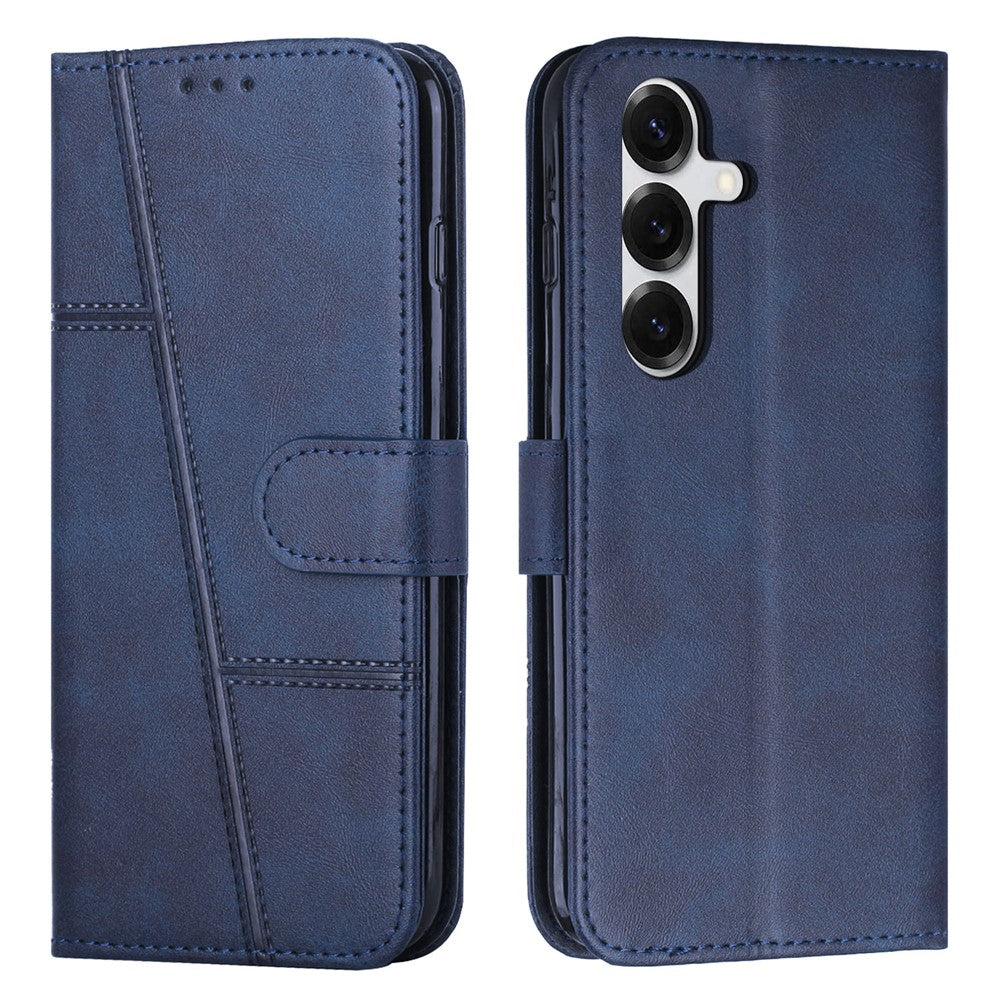 Leather Phone Case For Samsung Galaxy S26+ Foldable Stand Wallet Flip Cover with Strap