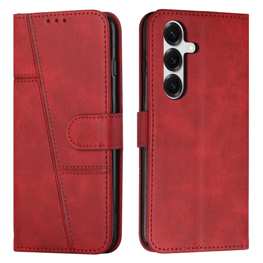 Leather Phone Case For Samsung Galaxy S26+ Foldable Stand Wallet Flip Cover with Strap
