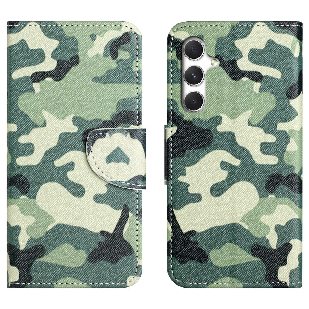 For Samsung Galaxy S26+ Case Pattern Printing Cross Texture Leather Phone Cover