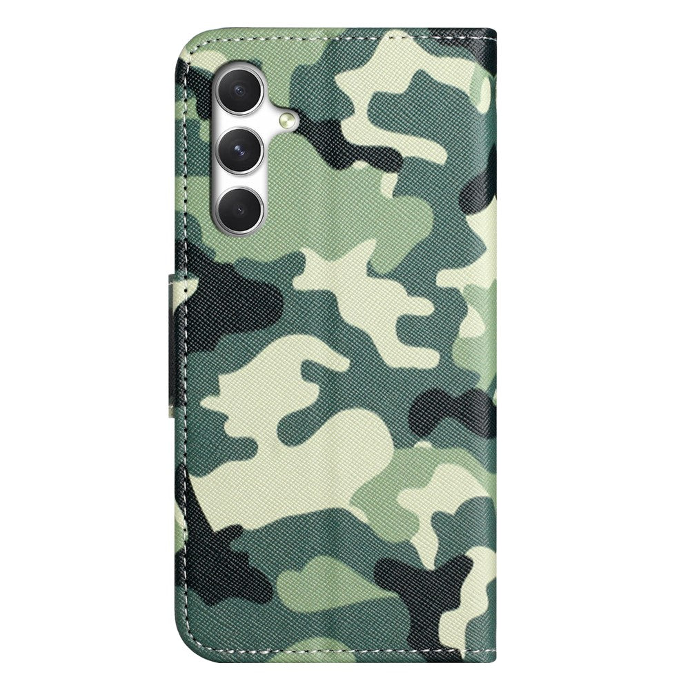 For Samsung Galaxy S26+ Case Pattern Printing Cross Texture Leather Phone Cover