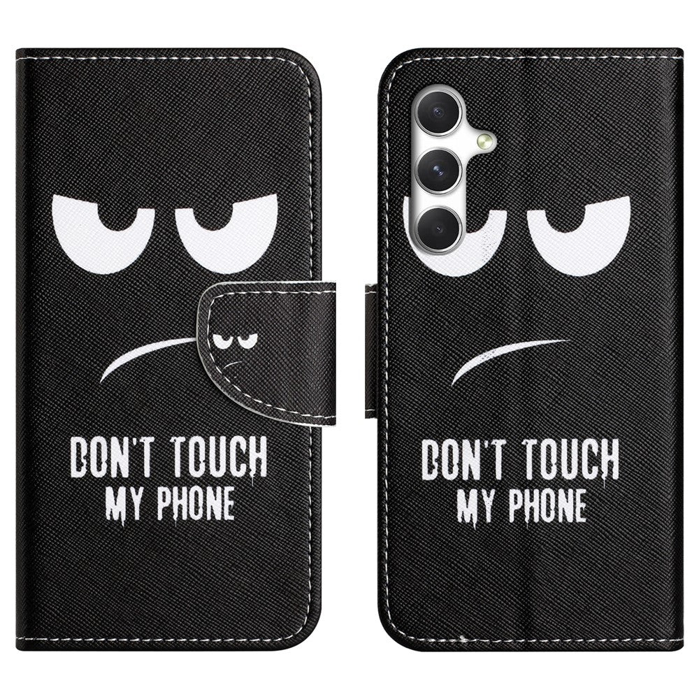 For Samsung Galaxy S26+ Case Pattern Printing Cross Texture Leather Phone Cover
