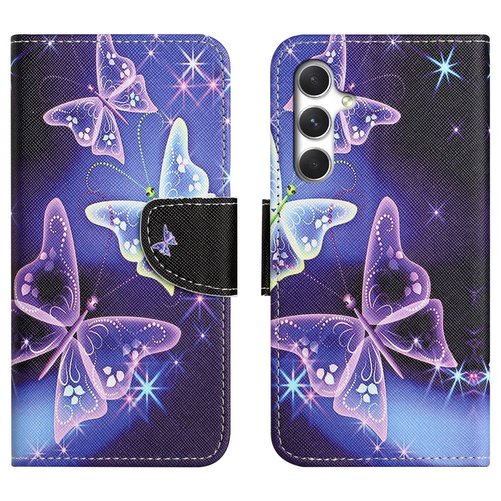 For Samsung Galaxy S26+ Case Pattern Printing Cross Texture Leather Phone Cover