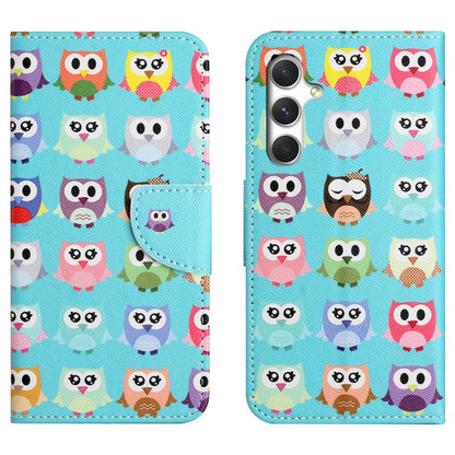 For Samsung Galaxy S26+ Case Pattern Printing Cross Texture Leather Phone Cover