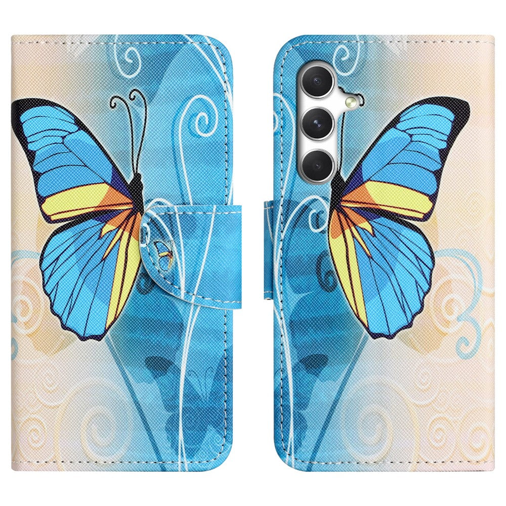 For Samsung Galaxy S26+ Case Pattern Printing Cross Texture Leather Phone Cover