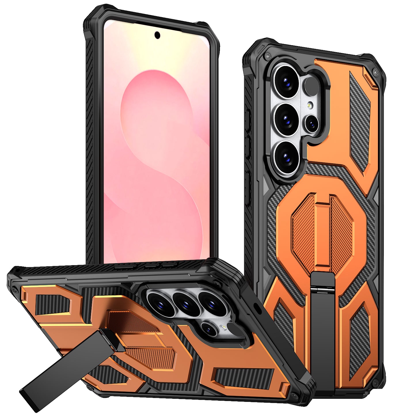 For Samsung Galaxy S26 Ultra Magnetic Case TPU + PC Kickstand Phone Cover Drop Protection