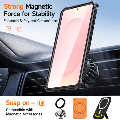 For Samsung Galaxy S26 Ultra Magnetic Case TPU + PC Kickstand Phone Cover Drop Protection