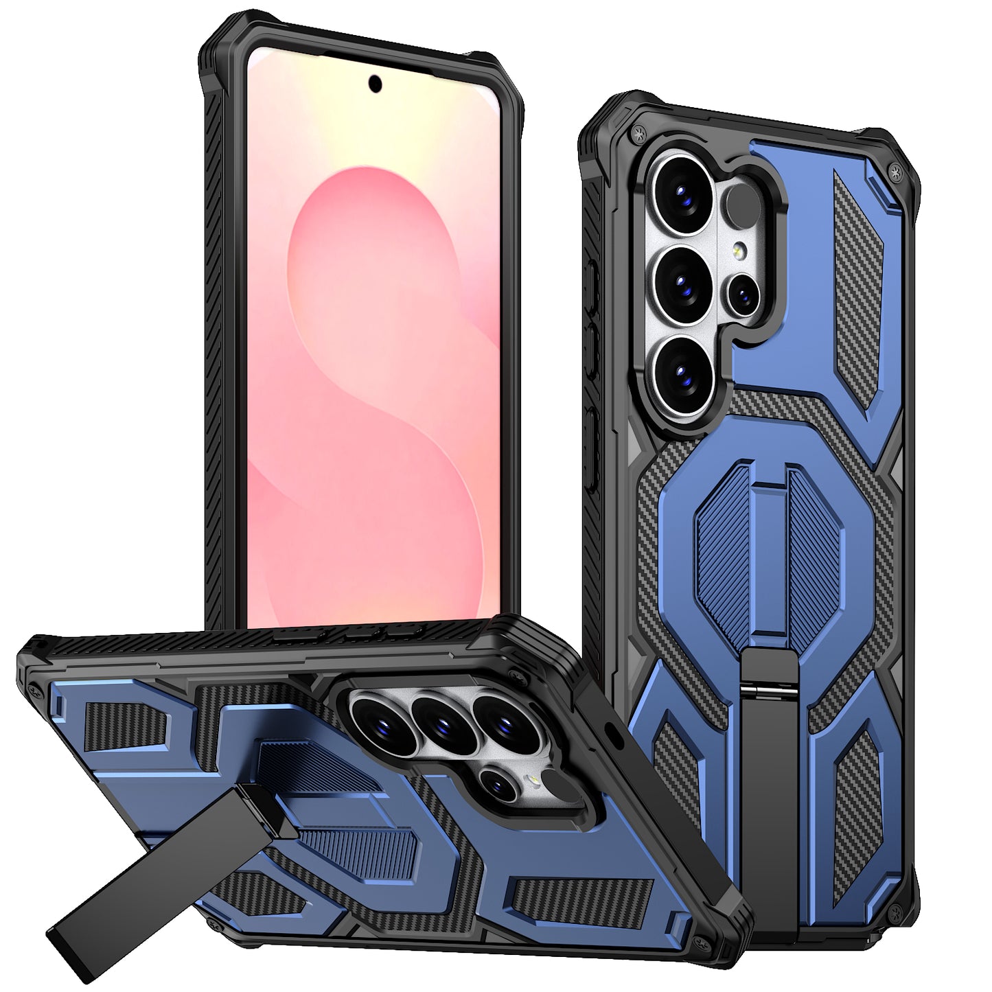 For Samsung Galaxy S26 Ultra Magnetic Case TPU + PC Kickstand Phone Cover Drop Protection
