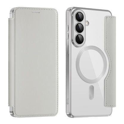 For Samsung Galaxy S26+ Magnetic Case RFID Blocking Card Holder Leather Phone Cover with Lens Film