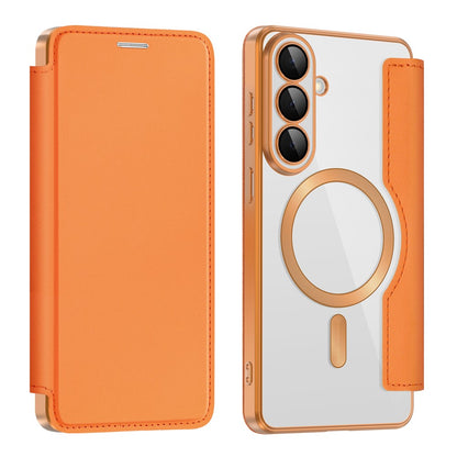 For Samsung Galaxy S26+ Magnetic Case RFID Blocking Card Holder Leather Phone Cover with Lens Film