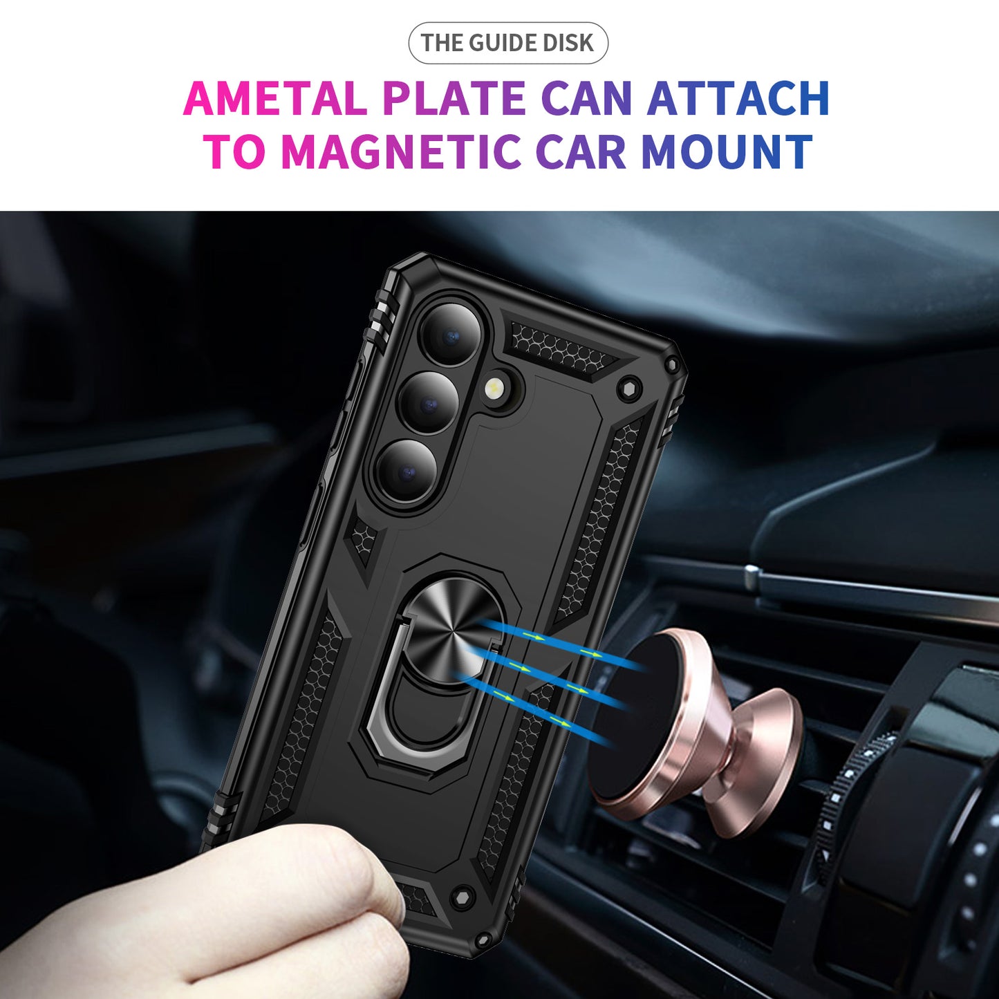 For Samsung Galaxy S26+ Case PC + TPU Phone Cover with Kickstand