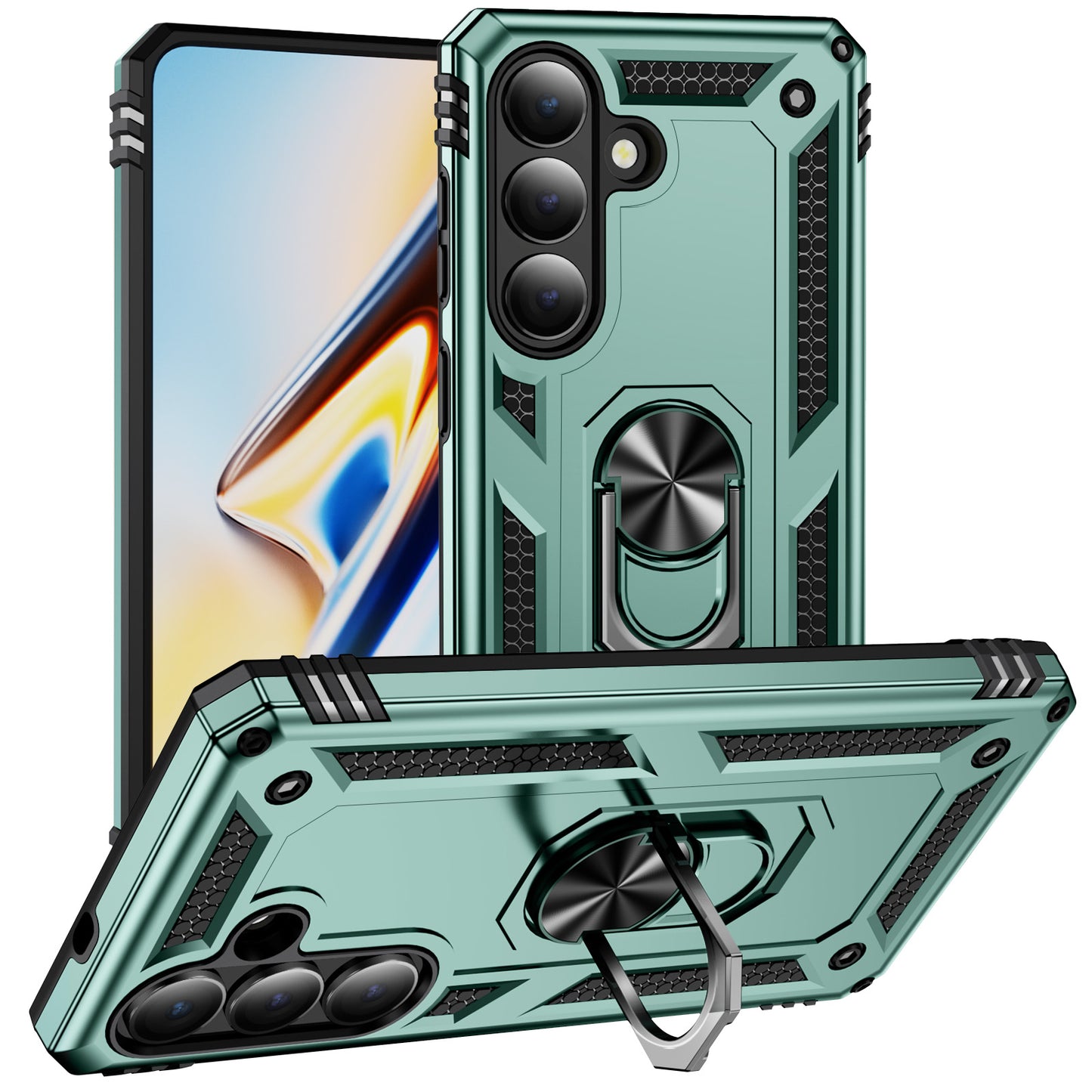 For Samsung Galaxy S26+ Case PC + TPU Phone Cover with Kickstand