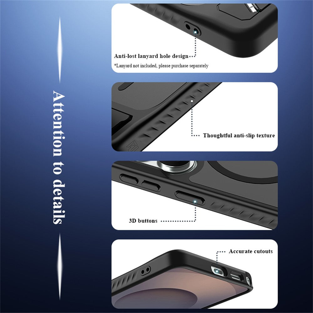 LEREACH Le-Chic Series for Samsung Galaxy S26 Ultra Magnetic Case TPU + PC Kickstand Phone Cover