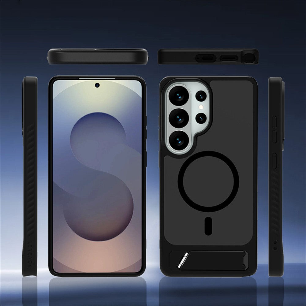 LEREACH Le-Chic Series for Samsung Galaxy S26 Ultra Magnetic Case TPU + PC Kickstand Phone Cover