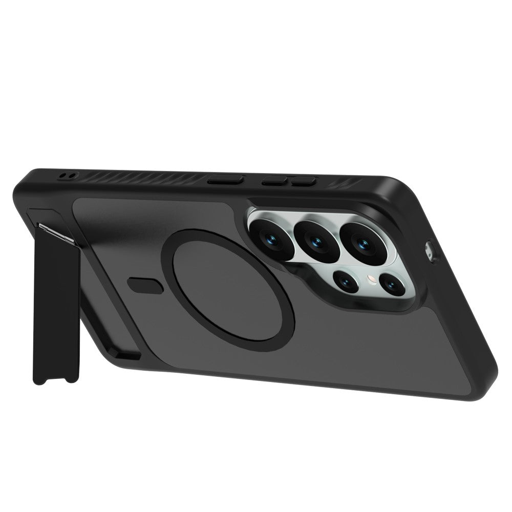 LEREACH Le-Chic Series for Samsung Galaxy S26 Ultra Magnetic Case TPU + PC Kickstand Phone Cover