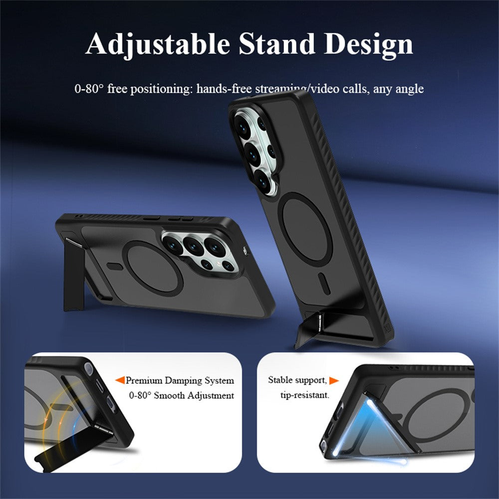 LEREACH Le-Chic Series for Samsung Galaxy S26 Ultra Magnetic Case TPU + PC Kickstand Phone Cover