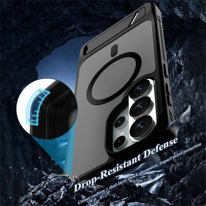 LEREACH Le-Chic Series for Samsung Galaxy S26 Ultra Magnetic Case TPU + PC Kickstand Phone Cover