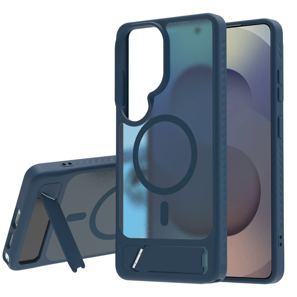 LEREACH Le-Chic Series for Samsung Galaxy S26 Ultra Magnetic Case TPU + PC Kickstand Phone Cover