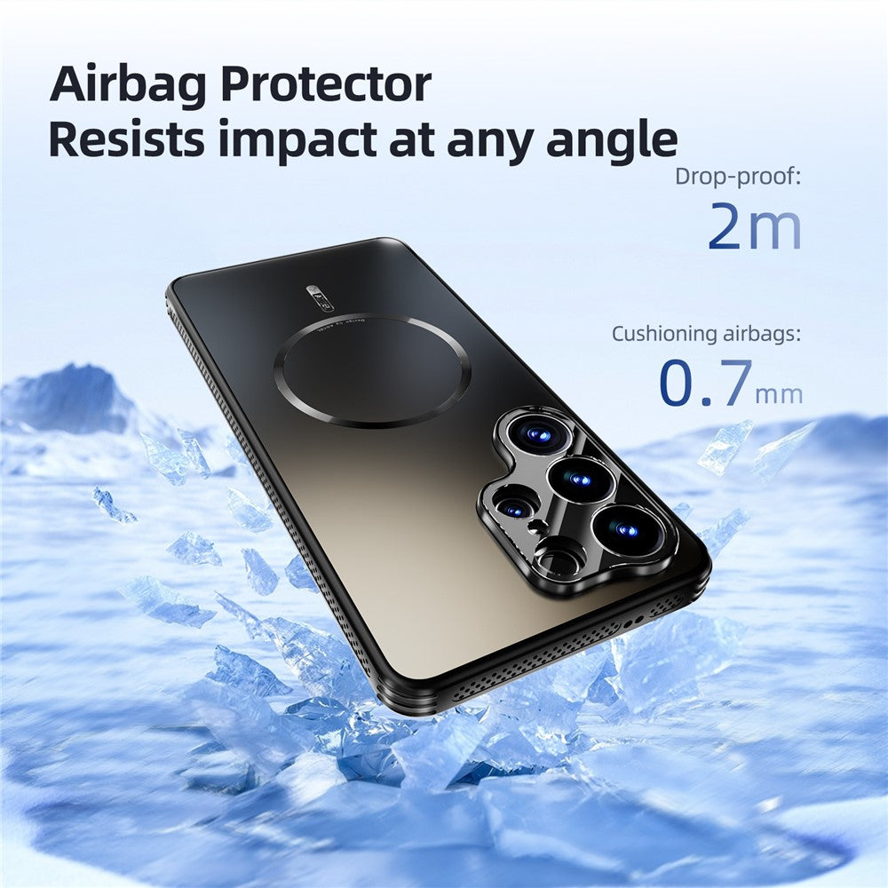 ABEEL For Samsung Galaxy S26+ Magnetic Case TPU PC Cooling Matte Phone Back Cover with Lens Film