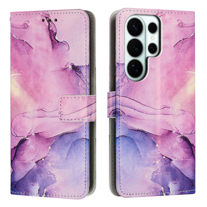 For Samsung Galaxy S26 Ultra Stand Case Marble Pattern PU Leather Wallet Phone Cover