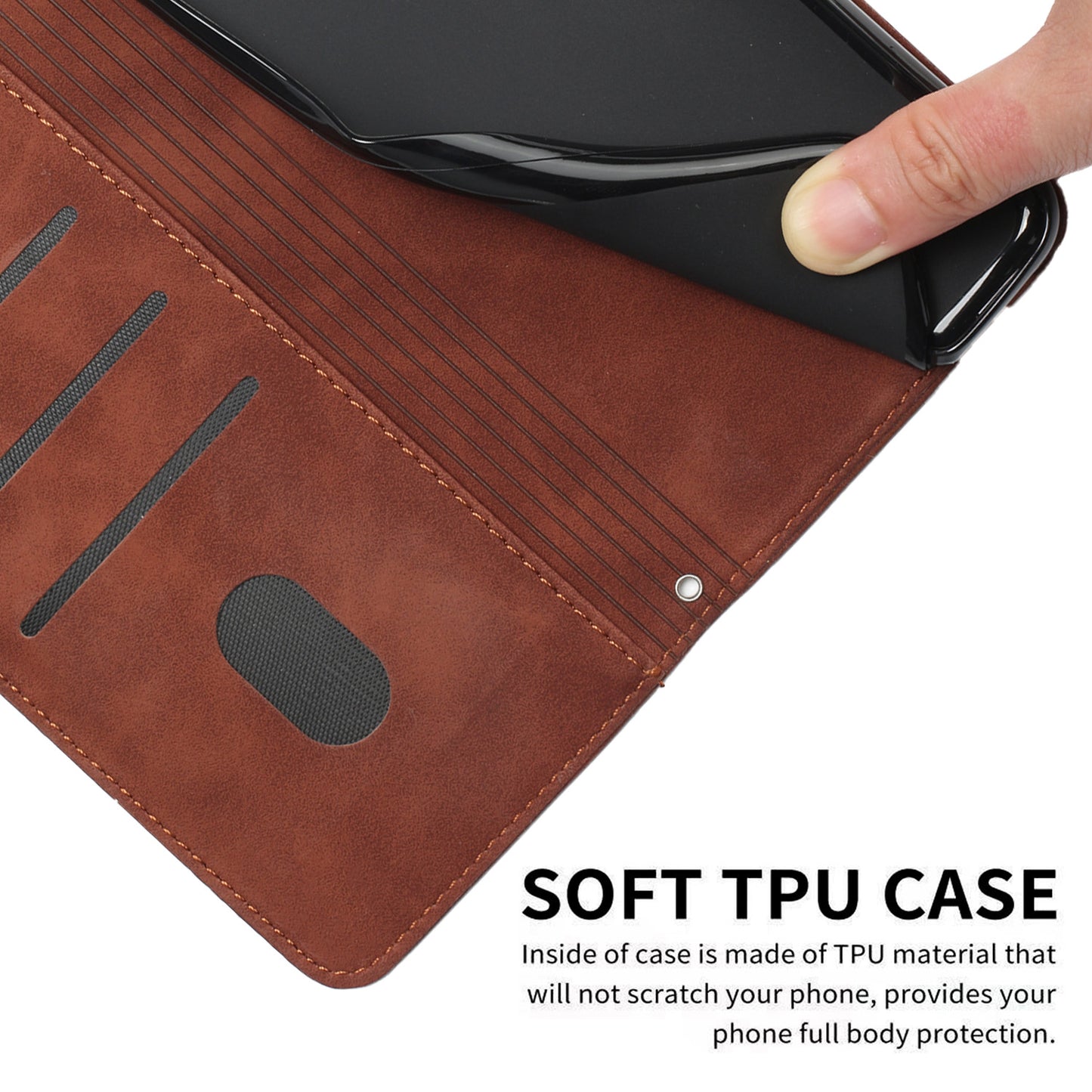 For Samsung Galaxy S26+ Stand Case PU Leather Phone Cover Imprinted Heart Pattern