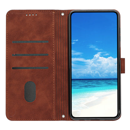 For Samsung Galaxy S26+ Stand Case PU Leather Phone Cover Imprinted Heart Pattern