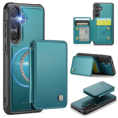 JEEHOOD For Samsung Galaxy S26+ Case  J05 Leather Mobile Cover with Detachable Magnetic Card Bag