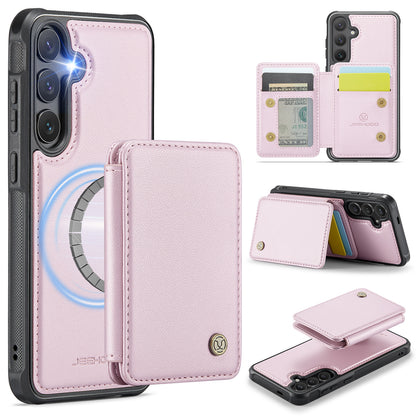 JEEHOOD For Samsung Galaxy S26+ Case  J05 Leather Mobile Cover with Detachable Magnetic Card Bag