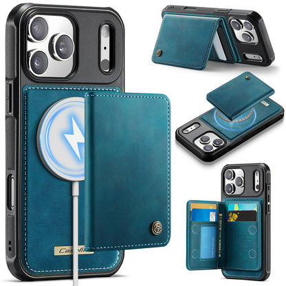 CASEME For iPhone 17 Pro Magnetic Case  ME80 Series Leather PC TPU Phone Cover with Detachable Wallet