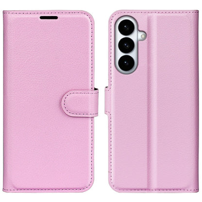 For Samsung Galaxy S26+ Case Wallet Stand Litchi Texture Shockproof Leather Phone Cover