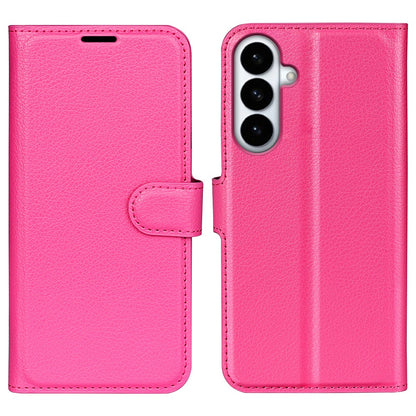 For Samsung Galaxy S26+ Case Wallet Stand Litchi Texture Shockproof Leather Phone Cover