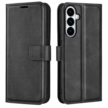 For Samsung Galaxy S26+ Stand Case Anti-Scratch Calf Texture Leather Phone Cover