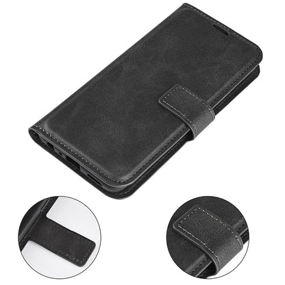 For Samsung Galaxy S26+ Stand Case Anti-Scratch Calf Texture Leather Phone Cover