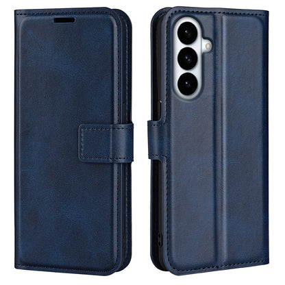 For Samsung Galaxy S26+ Stand Case Anti-Scratch Calf Texture Leather Phone Cover