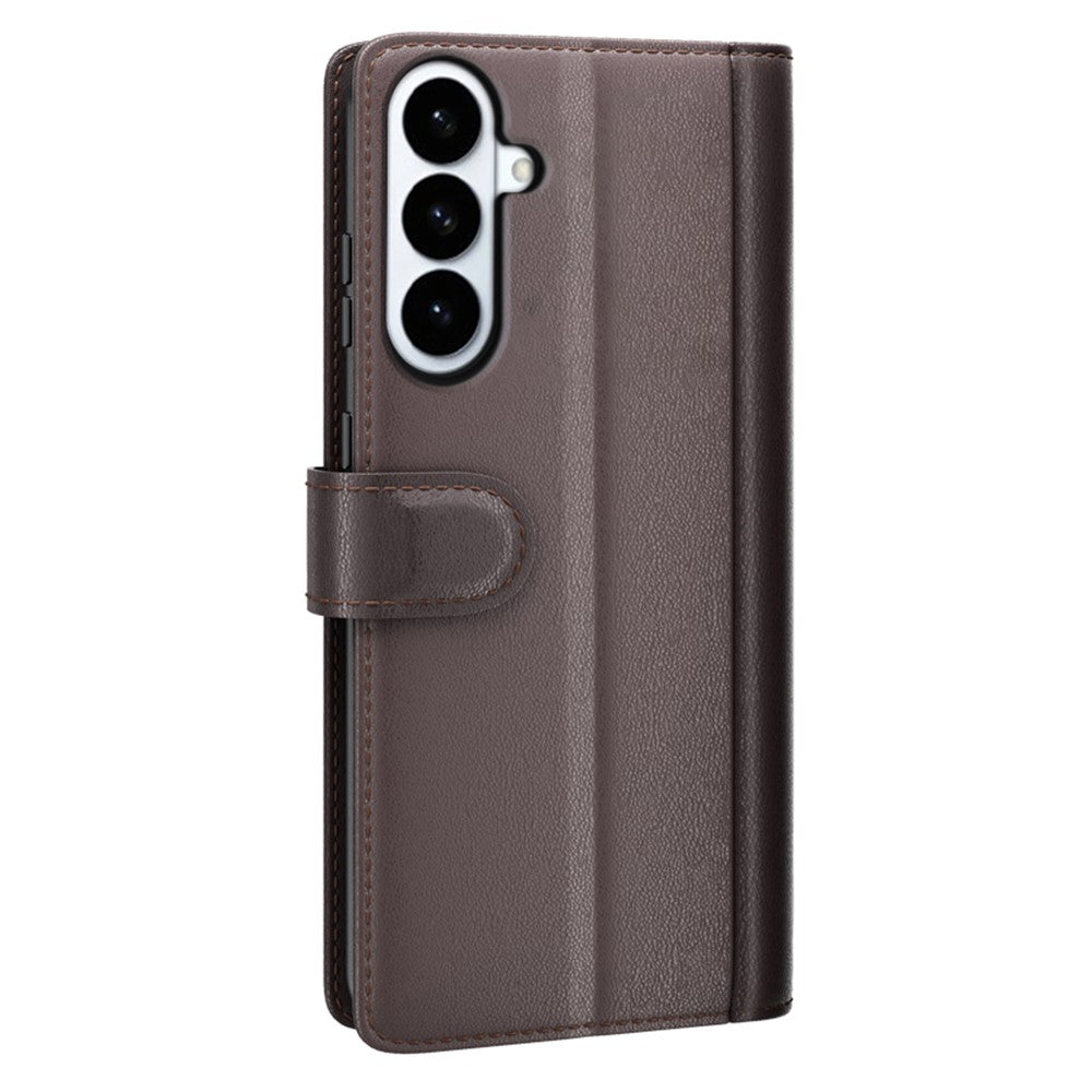 For Samsung Galaxy S26+ Case Genuine Split Leather Phone Cover with Wallet Stand
