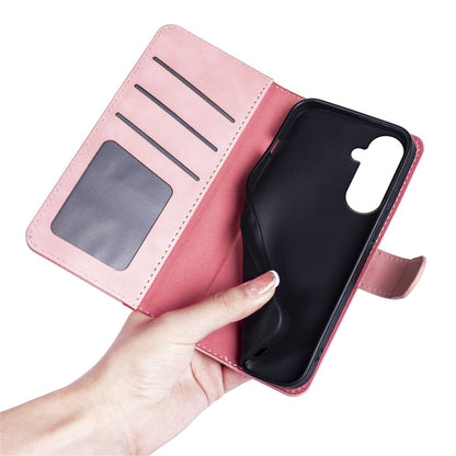 For Samsung Galaxy S26+ Wallet Case Leather Phone Cover Splicing Color