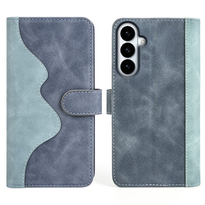 For Samsung Galaxy S26+ Wallet Case Leather Phone Cover Splicing Color
