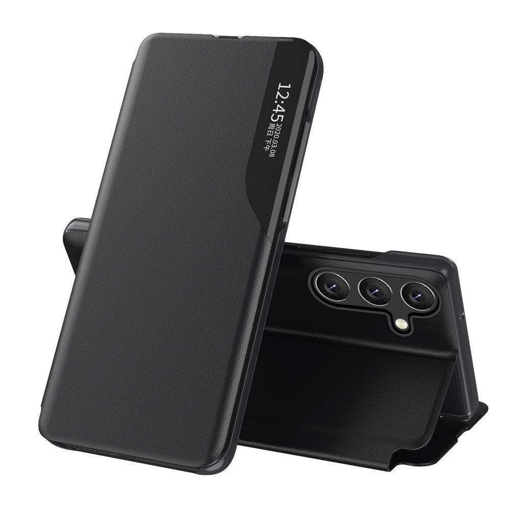 For Samsung Galaxy S26+ Phone Case View Window Folio Flip PU Leather Stand Cover